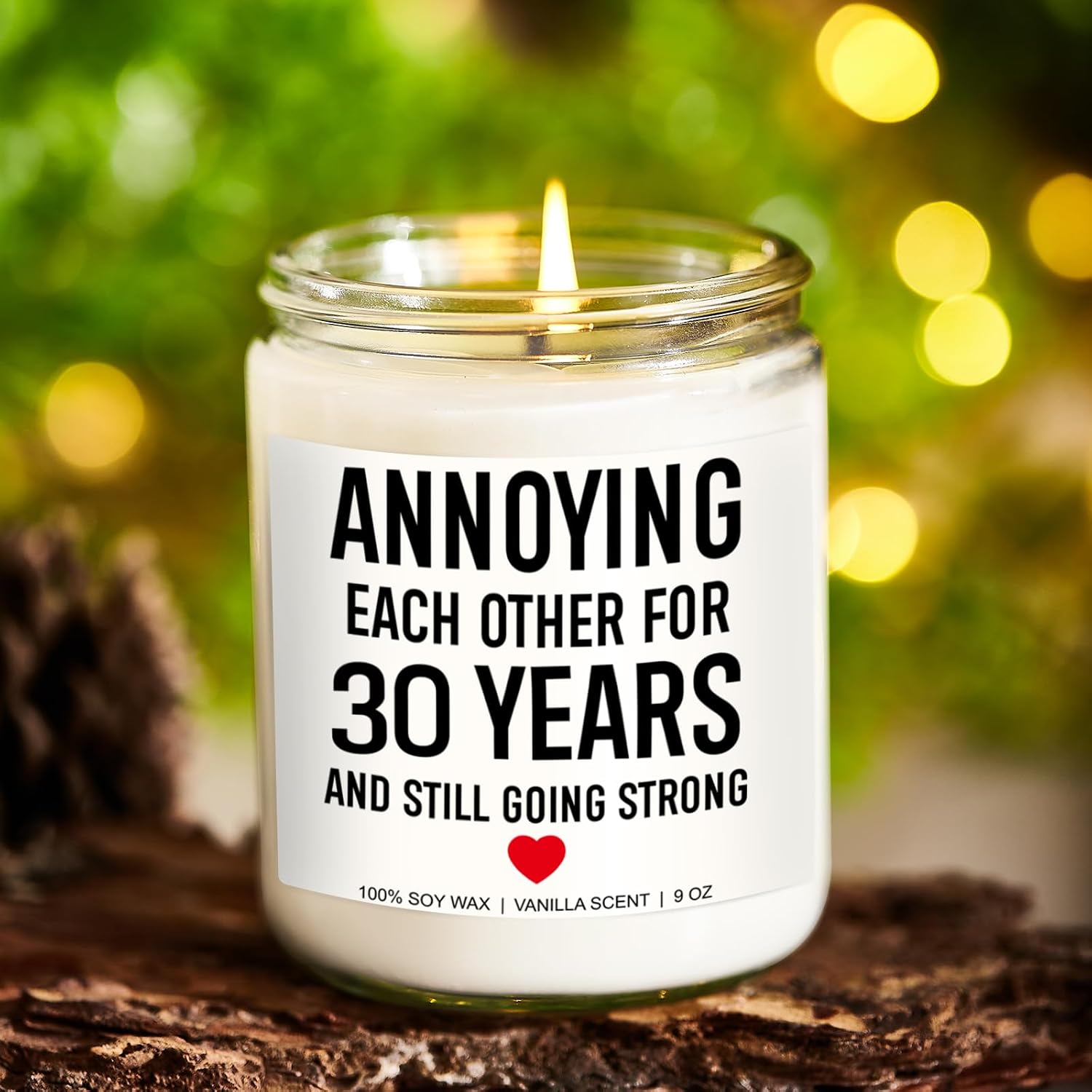 Younift Funny 30 Years Candle, 30th Anniversary Decorations, 30th Anniversary, Gifts for Husband, Wife, Couples, Parents, Friends, Men, Women, 30 Year Wedding Anniv. Pearl Presents for Him, Her