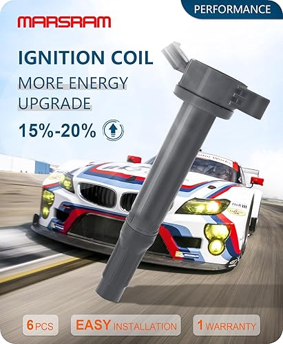 Vista 4 de Marsram Paquete de bobinas de encendido UF487 y doble bujía de iridio para Toyota Lexus 2005-2018 Camry Highlander Avalon Rav4 Sienna Venza RX350