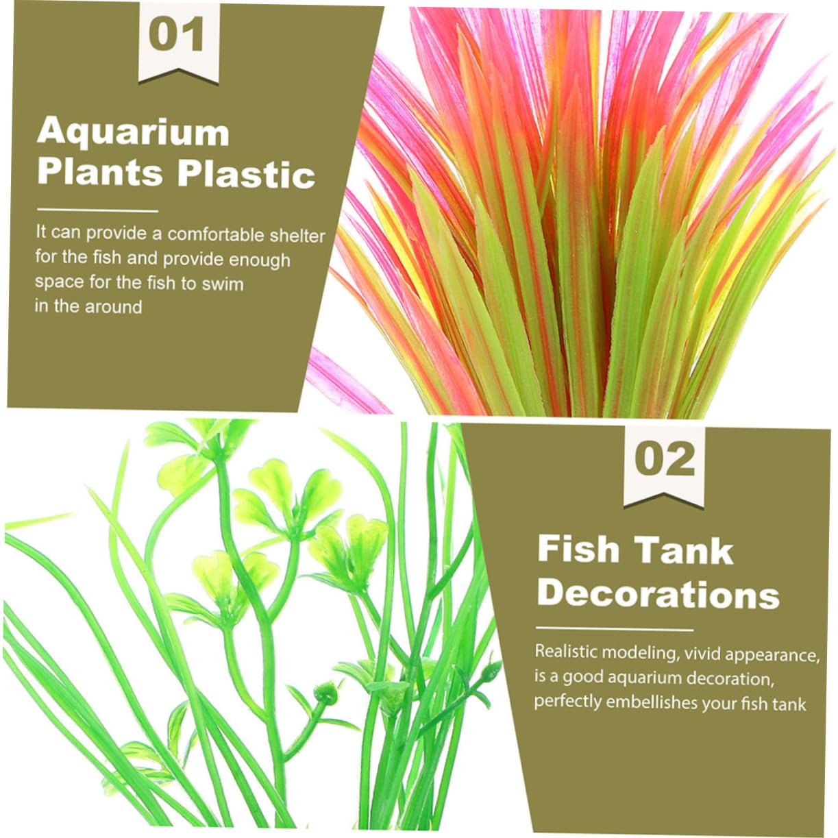 Sosoport 5 Juegos De Plantas De Agua Artificiales Decoración Cuenco De Red Accesorios para Peces Calentador Tanque Ollas Acuario Alimentador Automático Soporte para Estanque