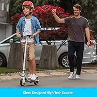 Vista 5 de Segway Ninebot eKickScooter - Electric Scooter for Kids 6-14, w/t Adjustable Handlebar Height (Only C2 Pro) for Riders up to 132 lbs, Includes New