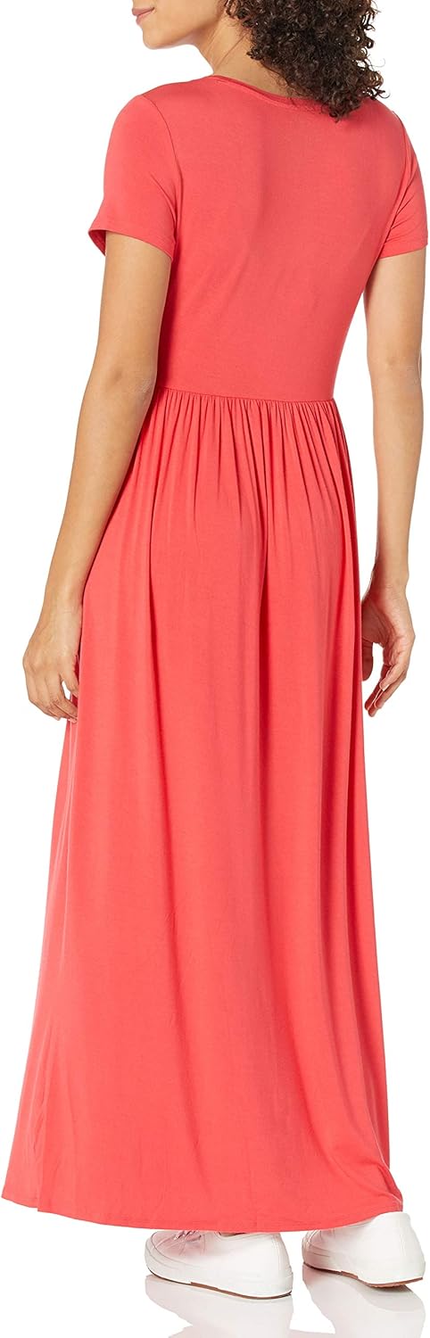 Amazon Essentials Women's Short-Sleeve Waisted Maxi Dress (Available in Plus Size) - Image 2