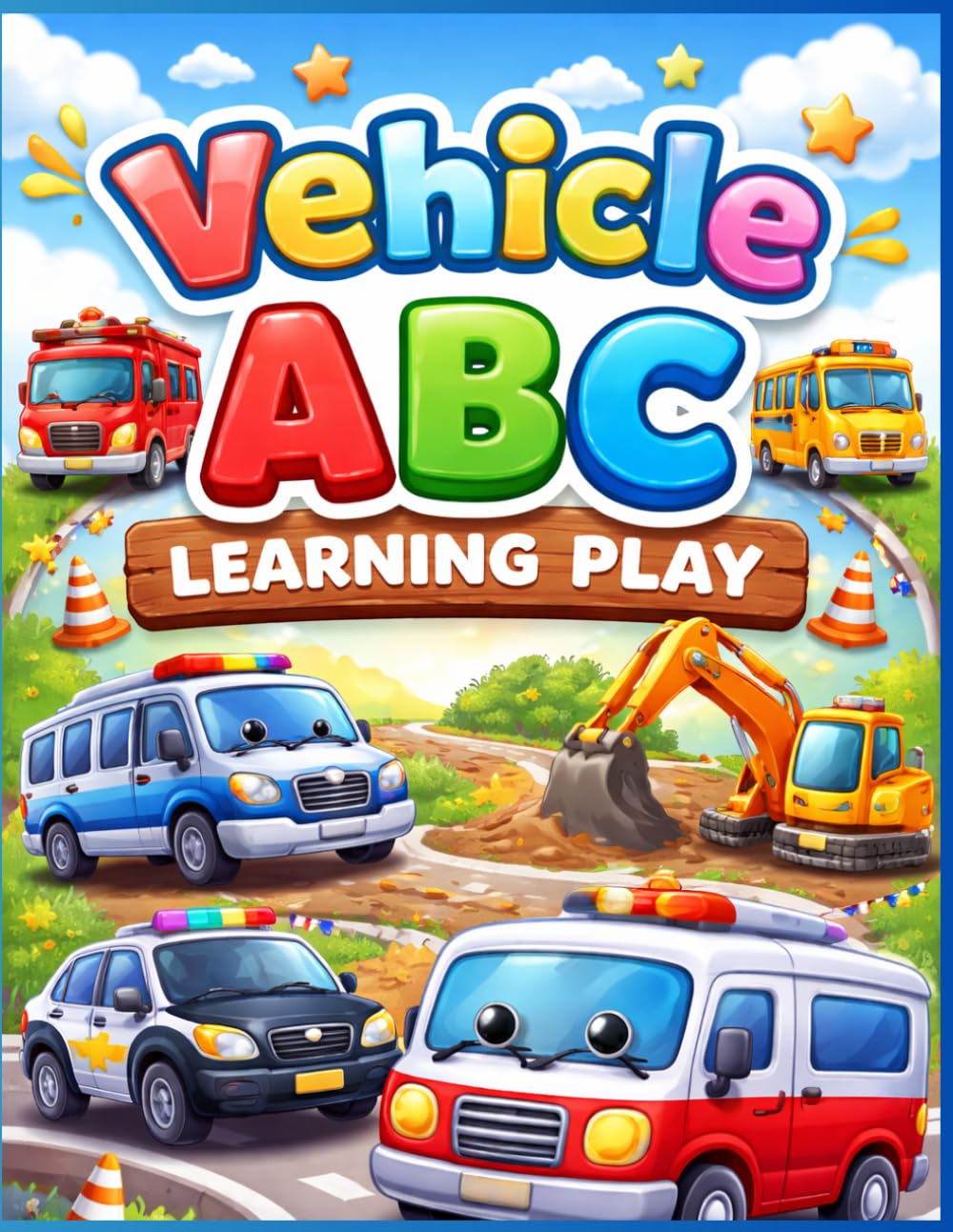 Vehicle ABC Learning Play: Learn ABC with Vehicles, Fun Coloring & Learning Games for Kids Ages 3–5 (Fun Vehicles Activity & Coloring Series)