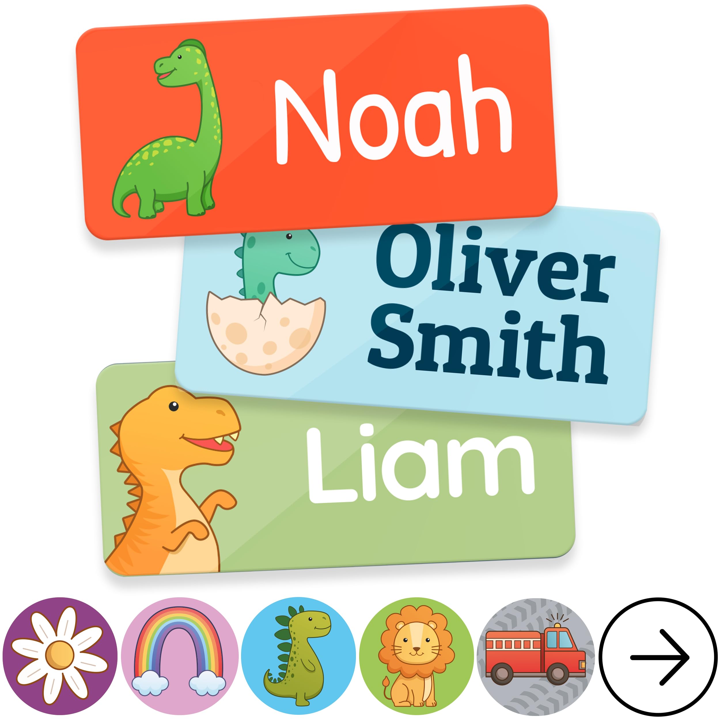 TagBuddy® Personalized Daycare Name Labels for Kids [140pcs] - Waterproof Name Stickers for School, Baby Bottles & Clothing - Custom Name Stickers -