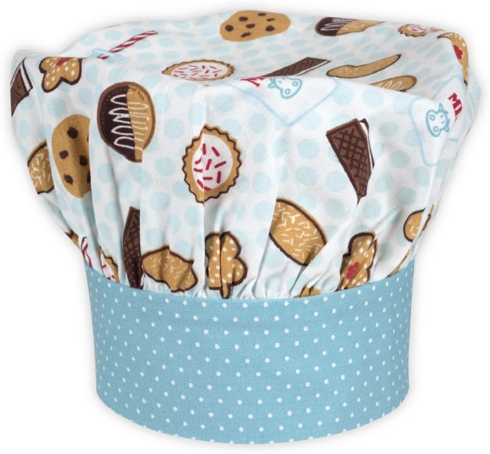 Handstand Kitchen Girls Apron, Mitt and Chef's Hat Set - Pretty Prints | 100% Cotton, Durable, Patch Pockets, Machine Washable, Pretty Print, Adjustable Tie Neck and Waist, Fits Kids 6 - 10 Years