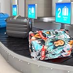 Travel Suitcase Cover Protector with Zippers for 18-22 Inch Luggage | TSA Approved Luggage Cover, Washable, Stretchy, S Size, Color, Exploring