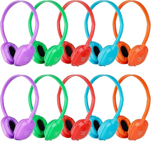 Miniatura 8 de Paquete de 15 audífonos para el aula, paquete de 15 unidades para niños y adolescentes, varios colores