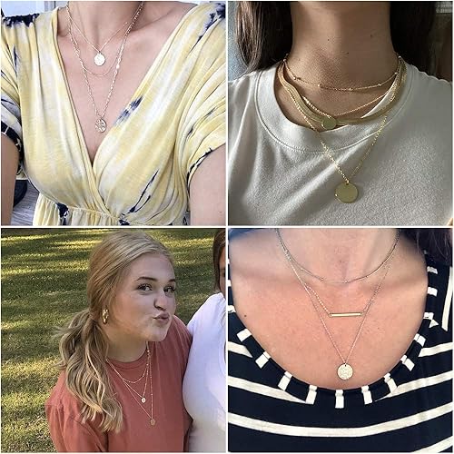 Vista 6 de YANCHUN Collar occidental con dije grueso, collar de cordón de joyería bohemia con colgante, accesorios de joyería