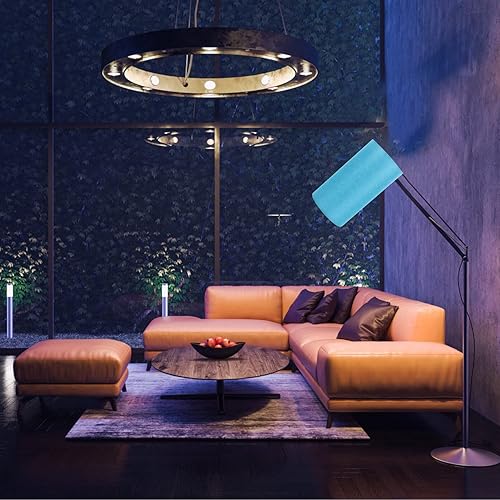 Miniatura 6 de GLEAVI Lámpara de pie con pantalla de lino