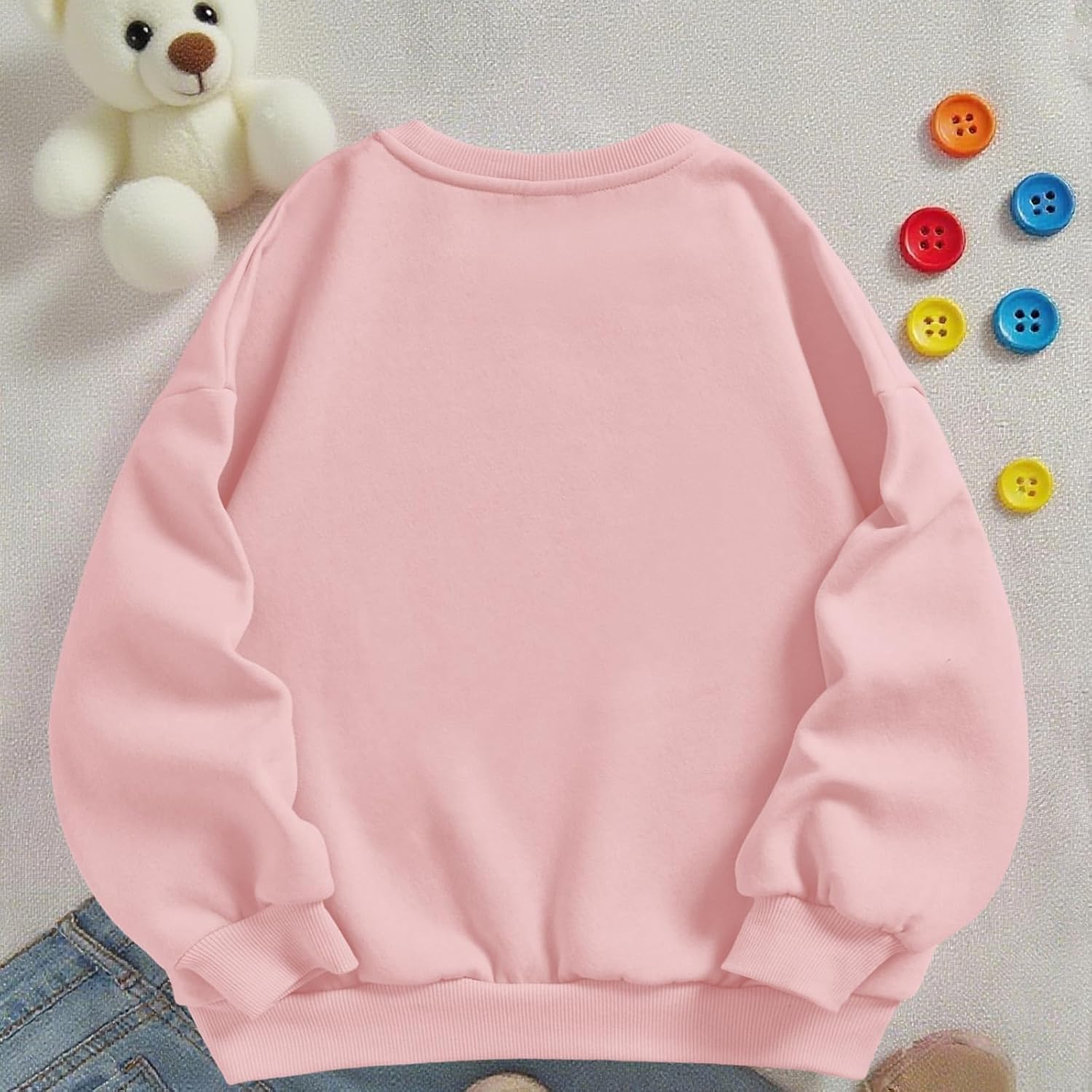 KEEVICI Girls Christian Bow Graphic Sweatshirt Cute Jesus Sweatshirts For Kids Religious Bible Verse Faith Long Sleeve Shirts