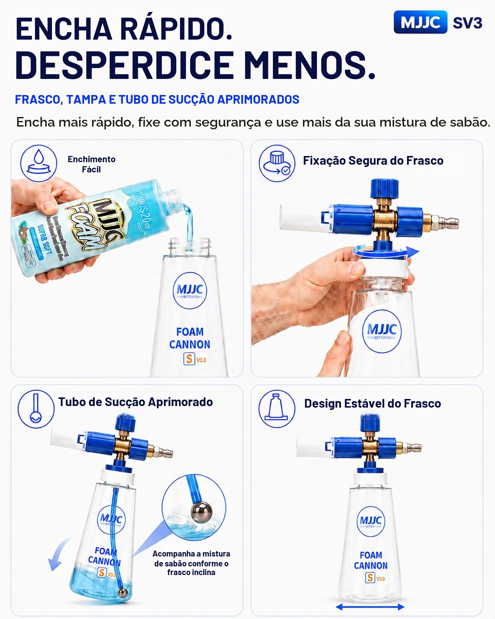 MJJC Canhão de espuma S V3.0 (tecnologia de espuma de neve mais