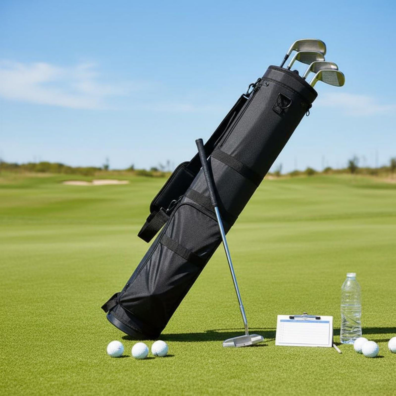 Faltbare Golftasche faltbar leichte Golf-Tragetasche tragbar leichte Golfschlägertasche für Anfänger, Junioren, Reisen, Driving Range, Kurzplatz