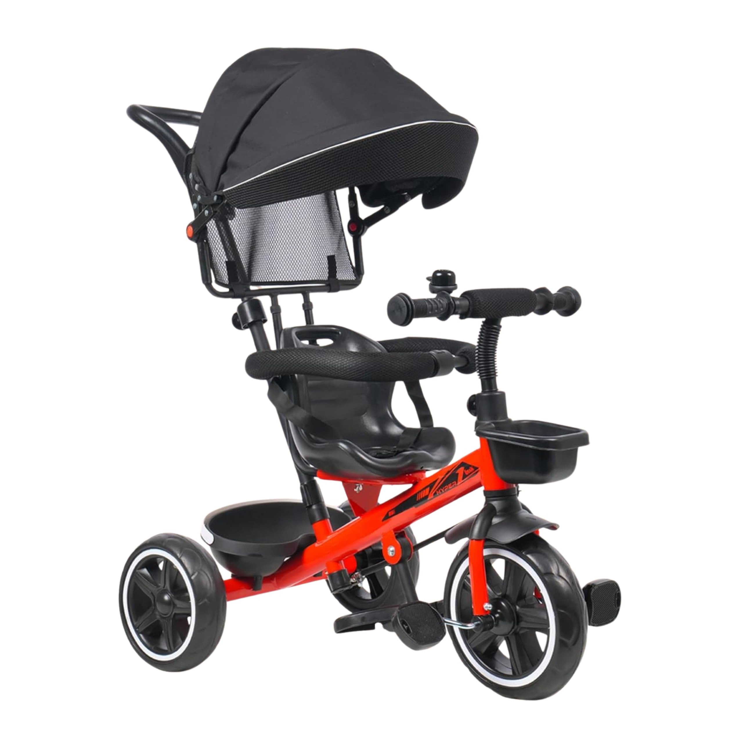Luusa® TFT Hyper 500 PRO Canopy Plug N Play Tricycle/Baby Tricycle with Parental Control for Age Group 2+ Years Boys/Girls/Carrying Capacity Upto 30-KGS Proudly Made in India (RED)-image-9