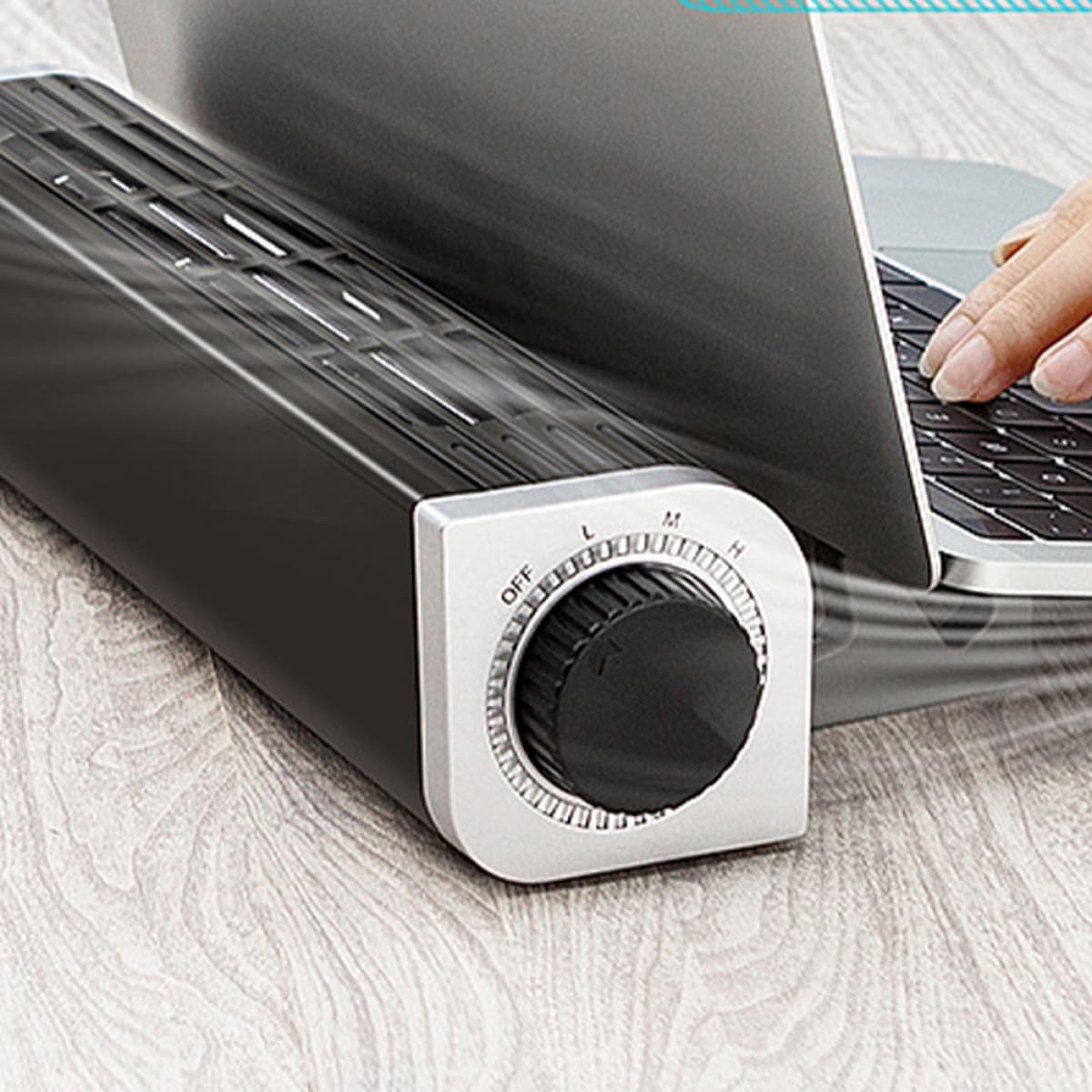 Artibetter Sommerfest Laptop Lüfter mit Großem USB Ventilator Aluminiumlegierung Notebook Kühler mit Halterung für Effektive Wärmeableitung und Leisen Betrieb