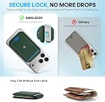 SHIELDON Genuine Leather Wallet Stand, Strong Magnetic Phone Wallet, Angle Adjustment, 6 Card Holders, RFID Blocking, Compatible with iPhone 17 Pro/Max/Air, 16/15/14/13/12 - Nappa Evergreen