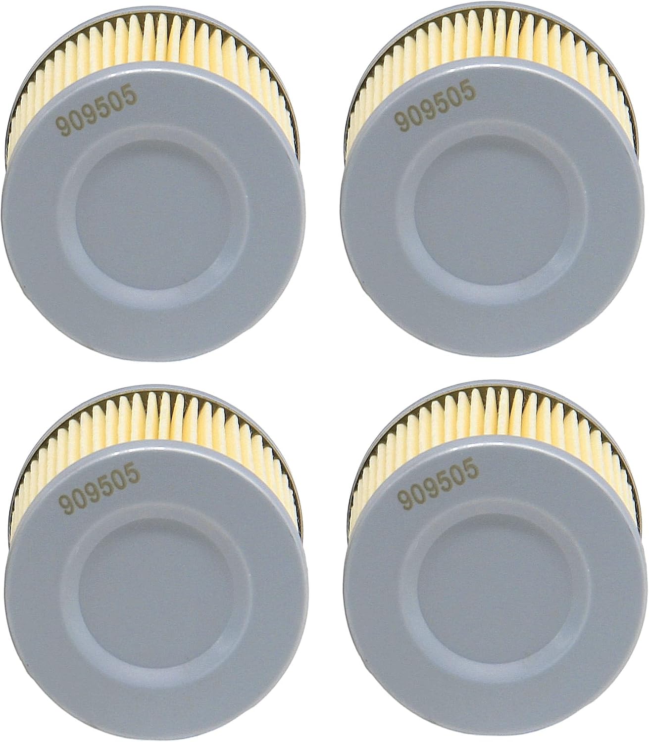 4-Pack TONNISI 909505 Air Intake Filter Cartridge (65 mm x 72 mm) 15 Micron Replace 90950500000, C75/2 Compatible with Becker DT 3.10/DT4.10/DT4.16/DT4.25/VT 3.10/VT4.10/VT4.16 Dry Vane Vacuum Pumps