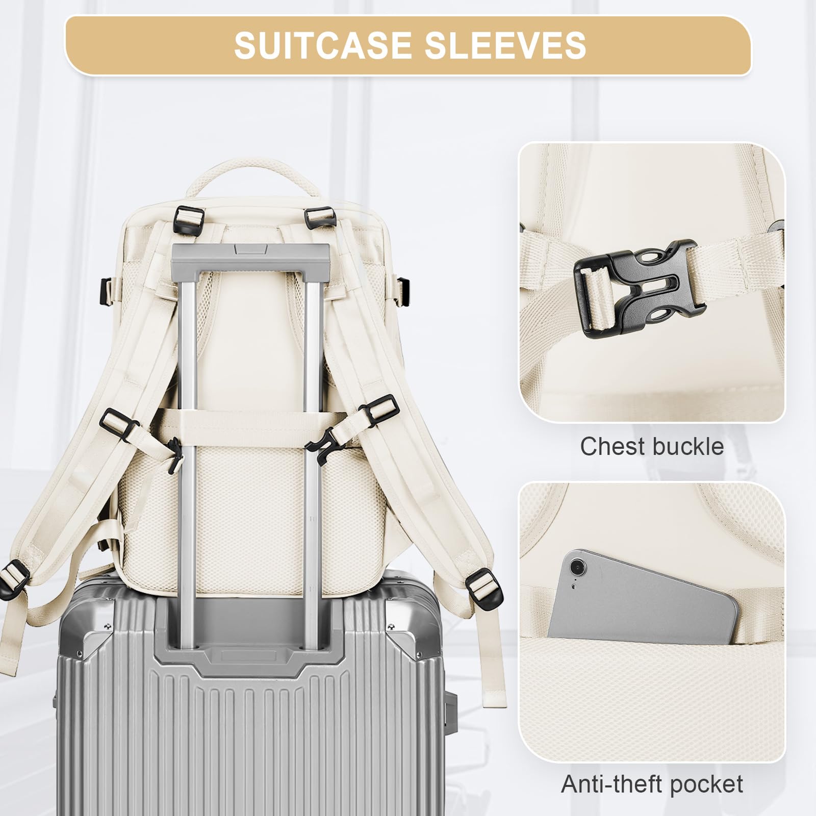 Zaino Bagaglio a Mano Ryanair 40x20x25 Zaino Aereo Borse da Cabina per Easyjet 45x36x20 Zaino da Viaggio donna con porta ricarica USB, Borsa da Viaggio aereo Zaino Computer Impermeabile Casual Daypack