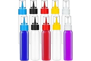 10 Pack of 2 Oz Royal Icing Piping Bottles with Tips and...