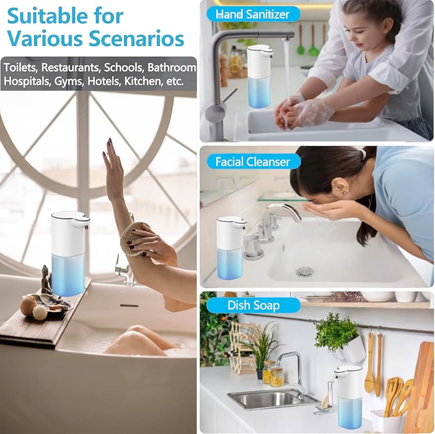 自動ソープディスペンサー タッチレス ハンズフリー 泡 自動バスルーム キッチン 51hJfw7nA4L._UF350,350_QL50_.jpg