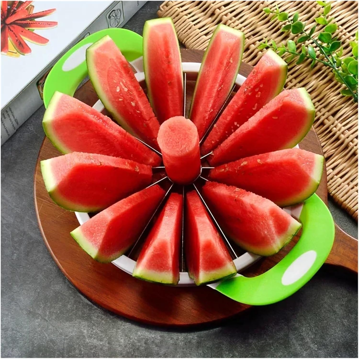 Watermelon Slicer Cutter Stainless Steel Fruit Apple Divider Peeler Apple Corer Slicer Cutting Tools Gadgets Kitchen Accessories(L-30CM)