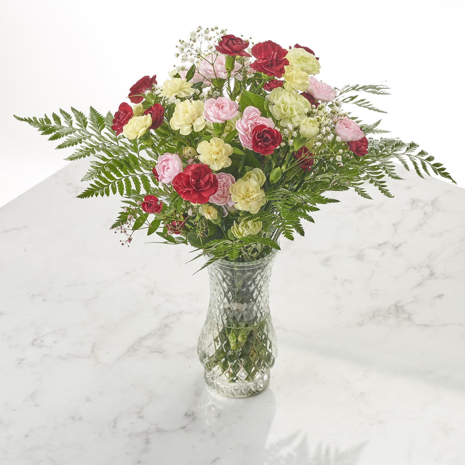 Blossoming Joy beautiful flower bouquet Premier Next-Day flowers Delivery for Every Special Moment. Your bouquet includes young spray carnation buds ready to bloom. They will open fully by tomorrow.