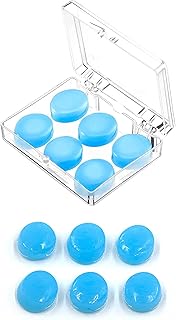 3 Pairs Soft Silicone Ear Plugs for Sleeping Noise Cancelling- Waterproof Reusable Ear Plugs for Sleep, Snoring, Work or Travel- Moldable Silicone Sound Cancelling Ear Plugs- Blue UK Brand