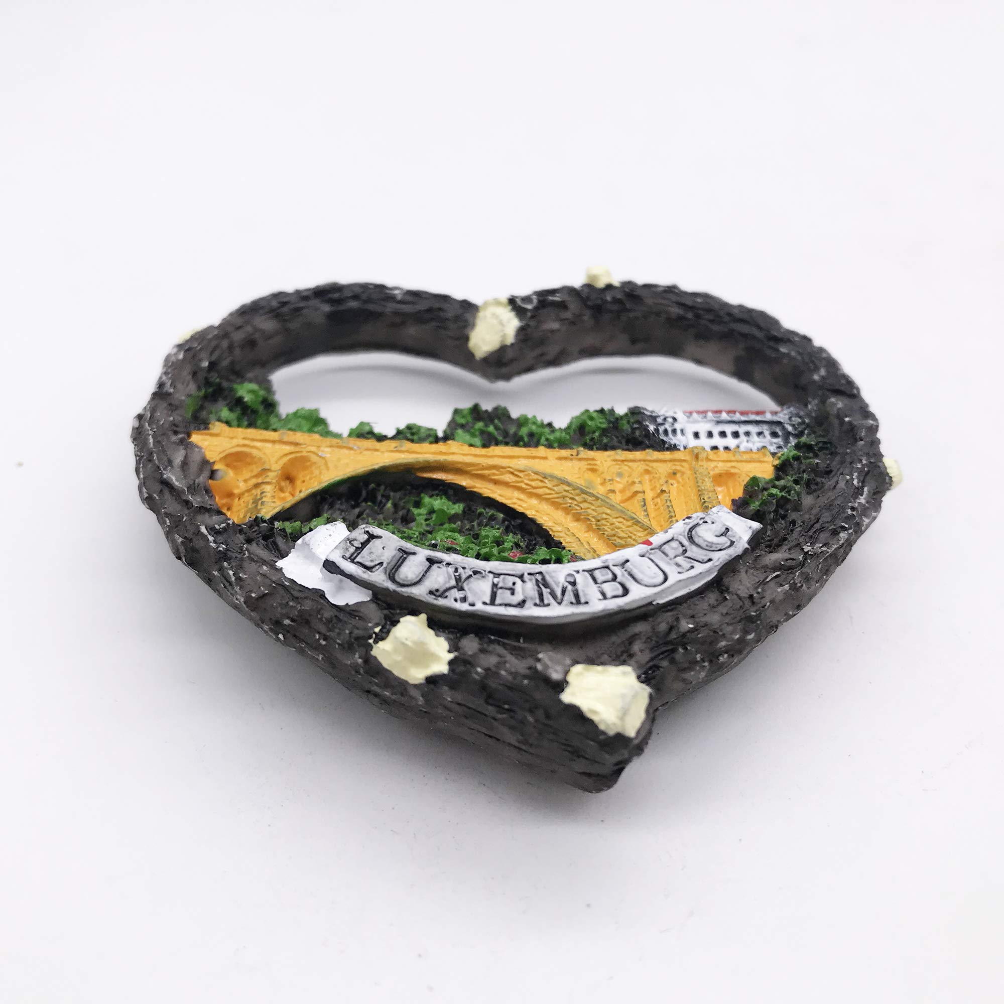 Aimant de réfrigérateur 3D Luxembourg - Cadeau souvenir - Décoration de maison et de cuisine - Autocollant magnétique pour réfrigérateur Luxembourg