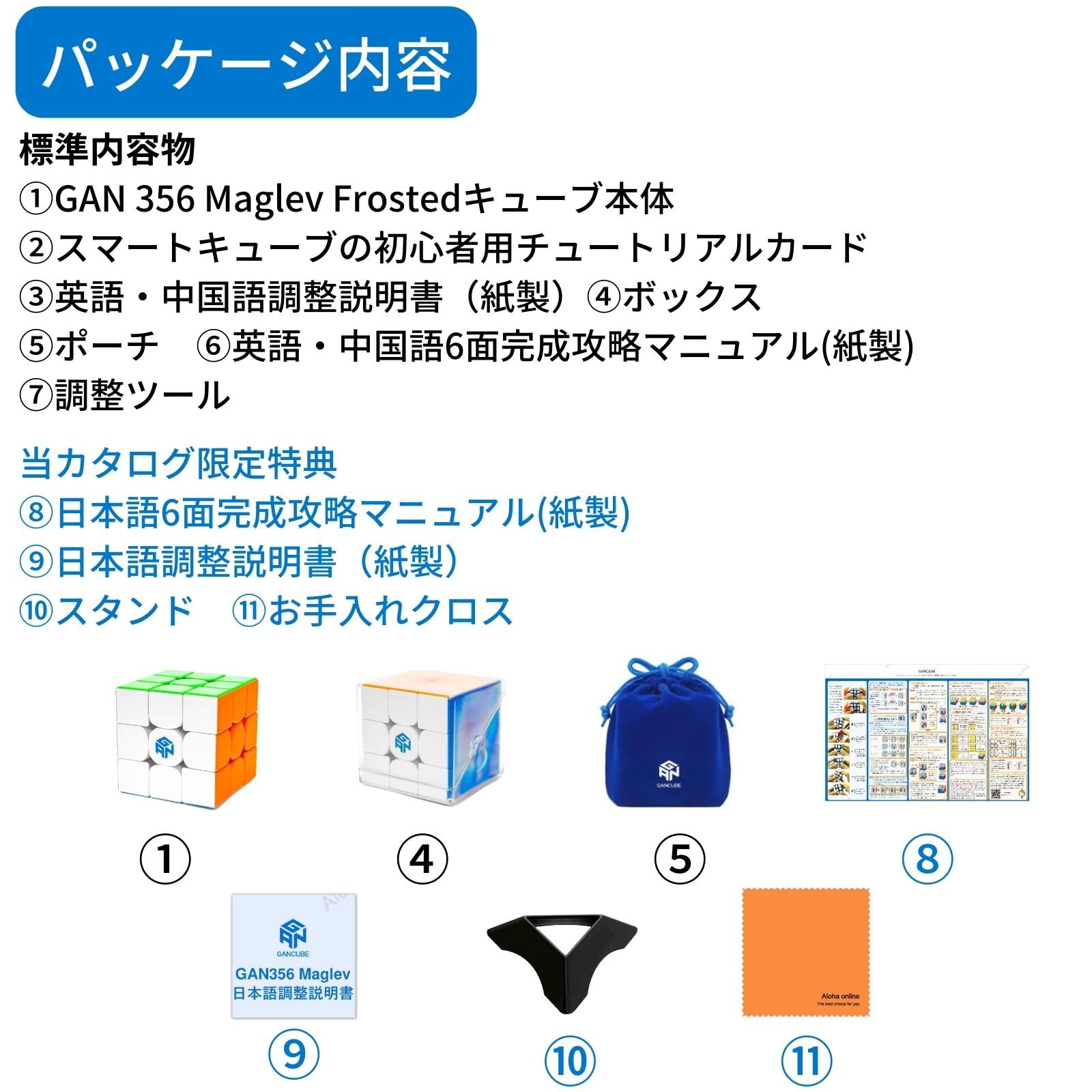Amazon | GAN356 Maglev Frosted 3×3キューブ 【日本語調整説明書