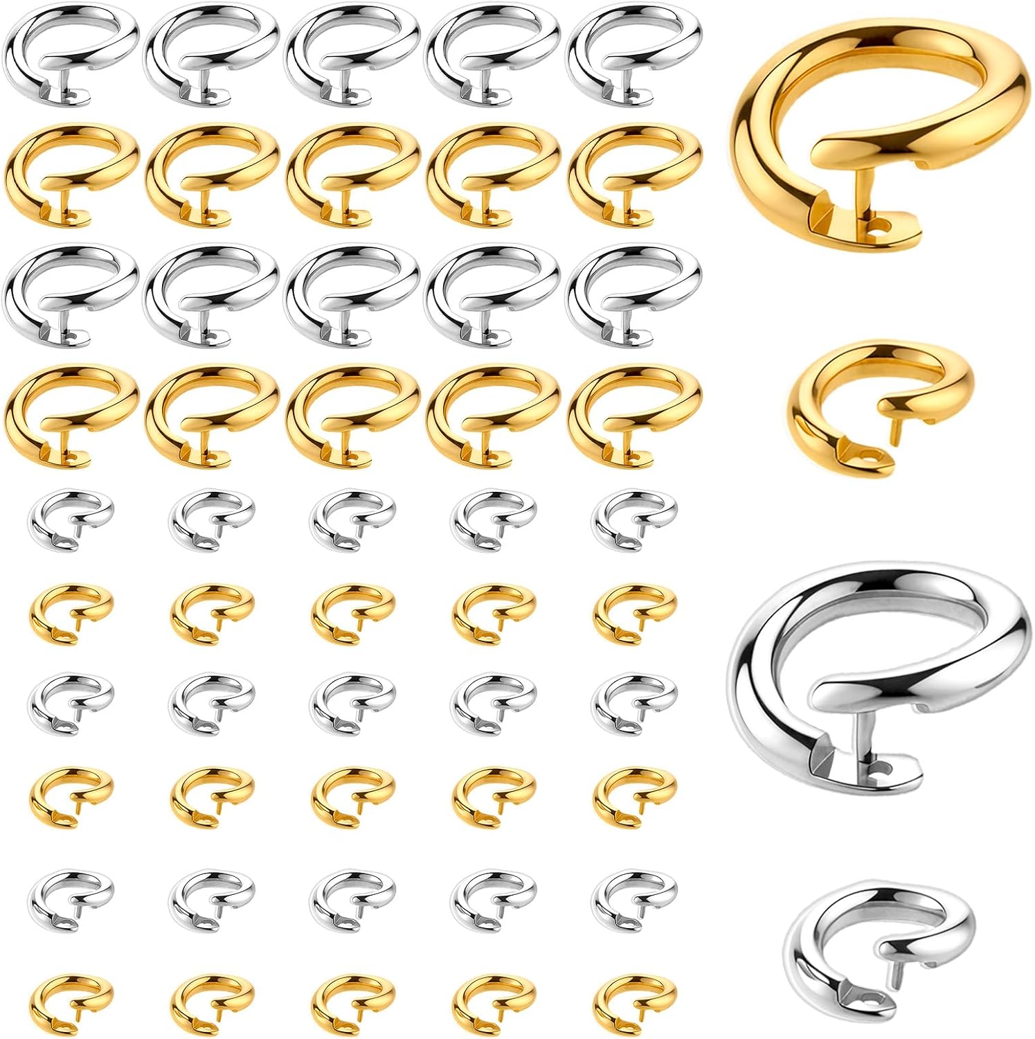 Gold Jump Rings for Jewelry Making, 50 Pcs Circle Gold Filled Jump Rings