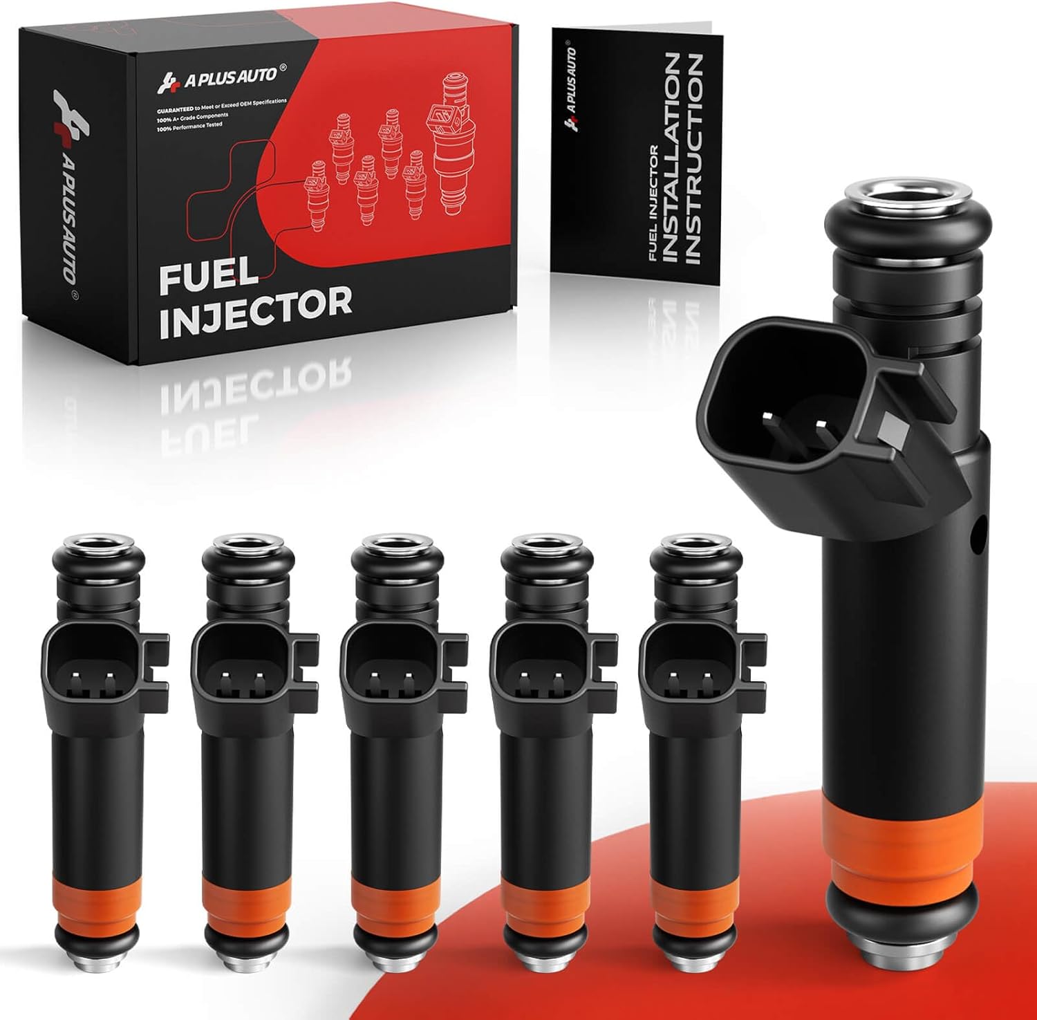 Fuel Injectors Set of 6, Compatible with Ford F-150 1999-2003, F-150 Heritage 2004, E-150 Econoline/E-150 Econoline Club Wagon 1999-2002, E-150/E-150 Club Wagon/E-250 2003, v6 4.2L