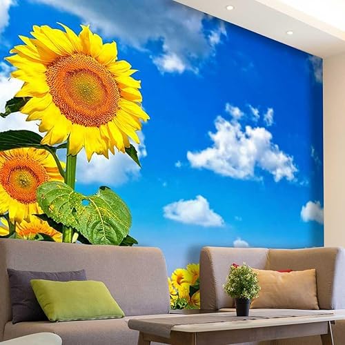 Miniatura 1 de Papel tapiz extraíble para inquilinos, girasol, personalizable, paneles decorativos de papel de paredes, versátiles para varios espacios (59