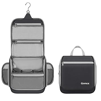 amazonbasics hanging toiletry kit