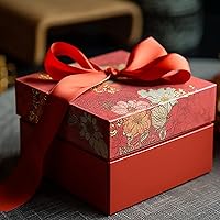 Vista 4 de LIUYAXI Cinta de satén roja de doble cara, 1/4 pulgadas x 50 yardas continuas, cintas finas perfectas para envolver regalos, tarjetas de invitación