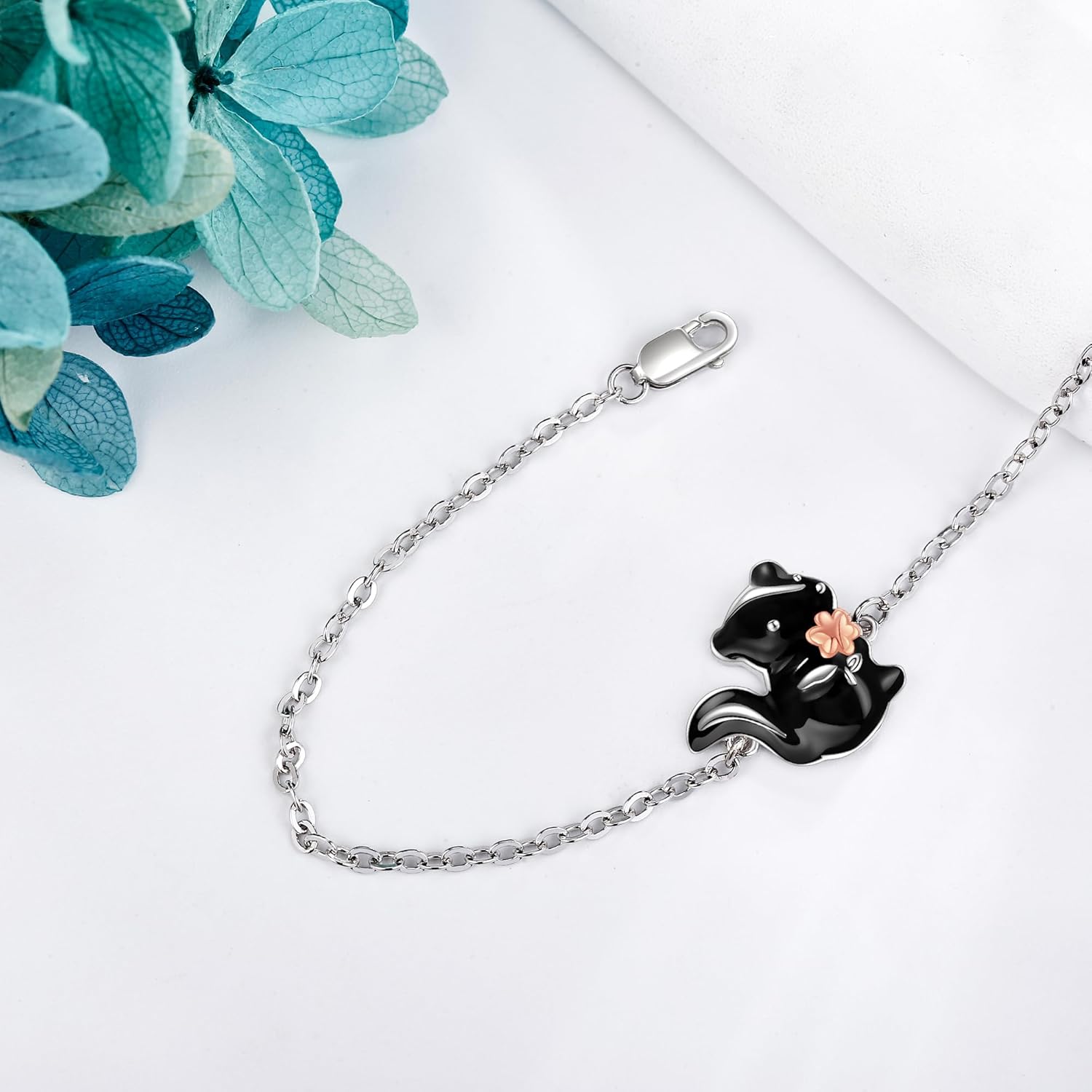 925 Sterling Silver Animal Bracelet Penguin Great Dane Horse Donkey Paw Print Bracelet Jewelry Gifts for Women Lovers
