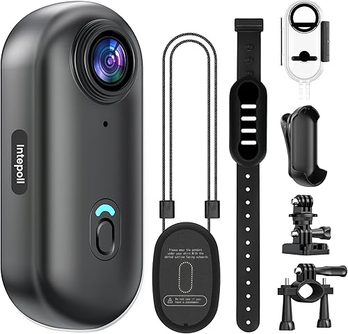 Mini cámara de acción 4K de 128 GB pulgar, POV, portátil, grabadora de video portátil con videocámara submarina IPX7, soporte para casco, DV