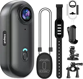 Mini Câmera De Ação 4K Com Wi-Fi, 128 Gb, Thumb Pov, Corporal Portátil, Gravadora Vídeo Vestível Subaquática À Prova D'Água Ipx7, Suporte Para Capacete, Dv Esportivo Magnético Ciclismo, Ani