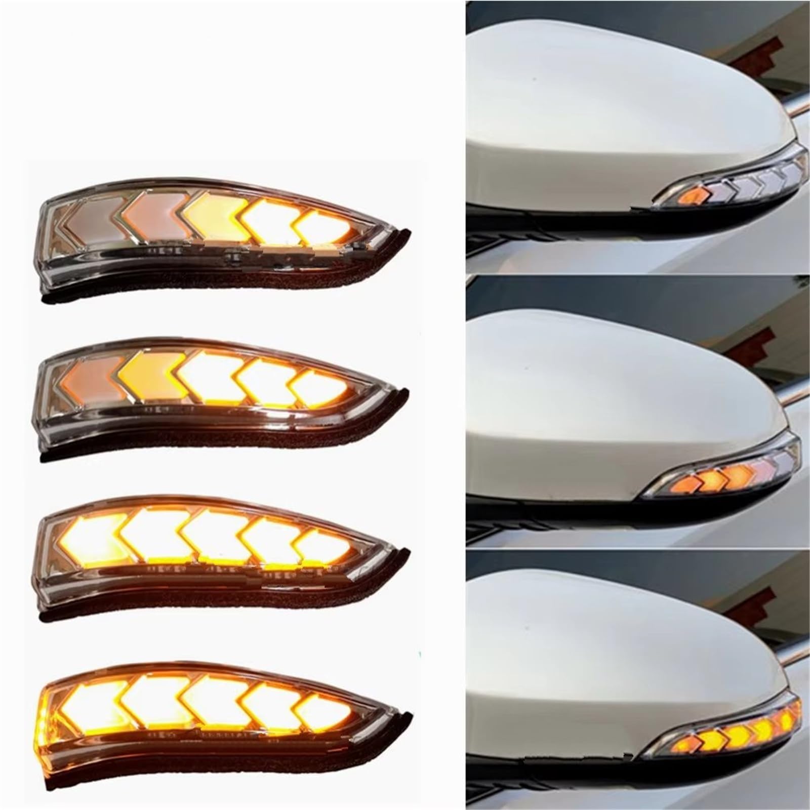 INDICATORE DIREZIONE Per Toyota Per Altis 14-17 Vios 14-18 Yaris 2014-2018 Per CHR Per C-HR 2017-2018 Indicatore Direzione Dinamico LED Specchietto Laterale Indicatore LED FRECCIA SPECCHIETTO LATERALE