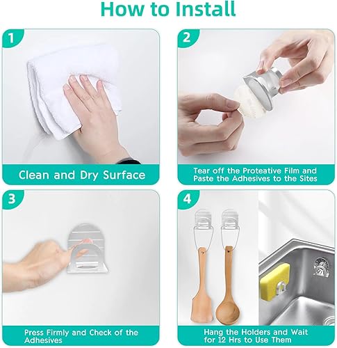 Miniatura 4 de Soporte de esponja para fregadero de cocina, esponja de platos y soporte para cepillo, aleación de aluminio de acero inoxidable SUS304, a prueba de