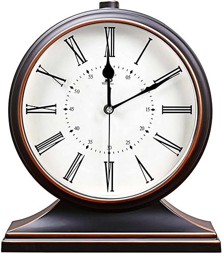 Reloj de manto vintage para decoración de mesa, moderno reloj de escritorio funciona con pilas para sala de estar, dormitorio, oficina, chimenea,