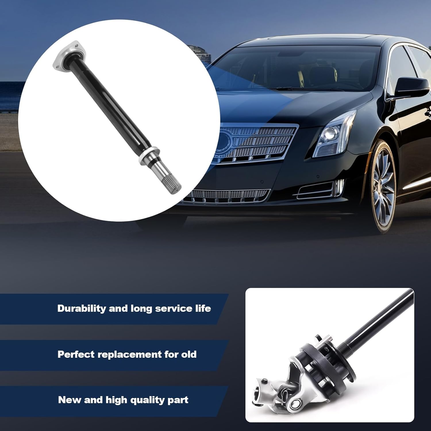 22901057 CV Intermediate Shaft for SRX 2010-2016 XTS 2013-2019, LaCrosse 2010-2016 Regal 2014-2017 Allure 2010-2015, Impala 2014-2020 Malibu 2013-20# 22901057 20997747