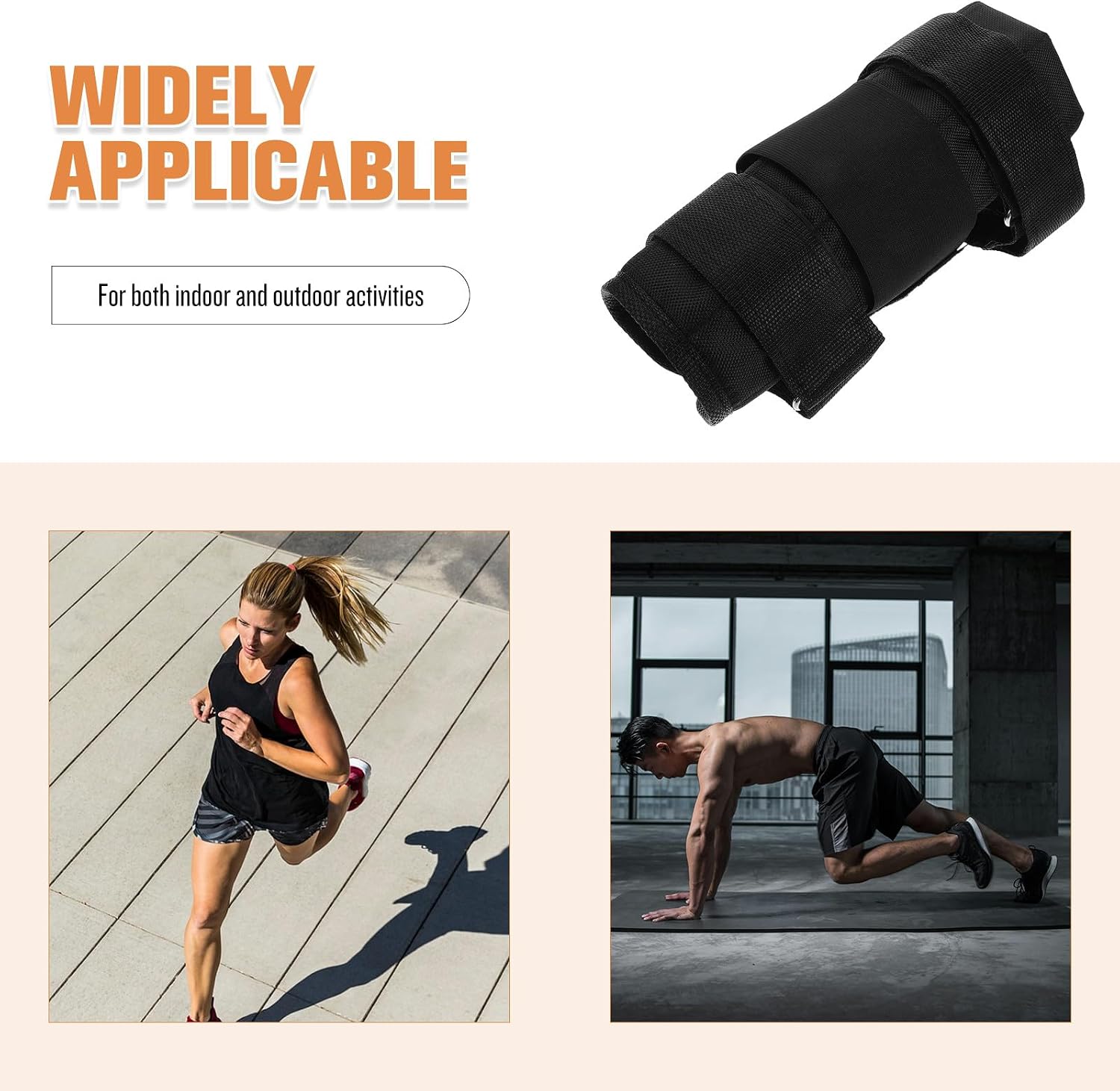 Ciieeo Adjustable Portable Ankle Weight Covers 8kg Oxford Fabric Leg Wraps for Running and Strength Training, Calf Weights for Men and Women Fitness Exercises