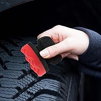 Vista 5 de 3 almohadillas aplicadoras de brillo de neumáticos, esponja de gel de espuma para decoración de automóvil húmedo, suministros de limpieza Negro