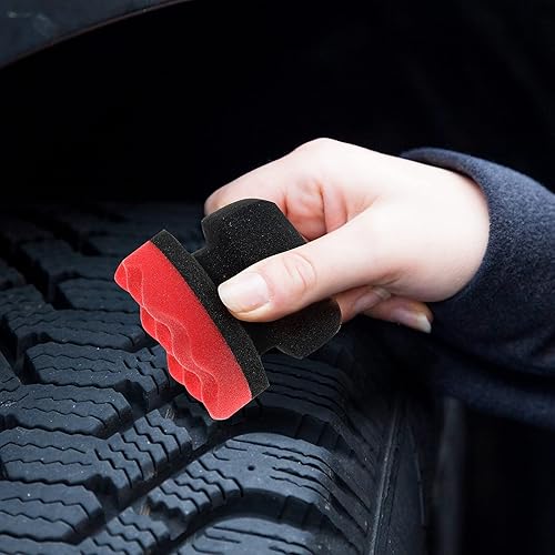 Miniatura 5 de Aplicador de brillo de neumáticos, aplicador de esponja de neumáticos, aplicador de espuma para neumáticos de gel húmedo para detalles de automóvil,