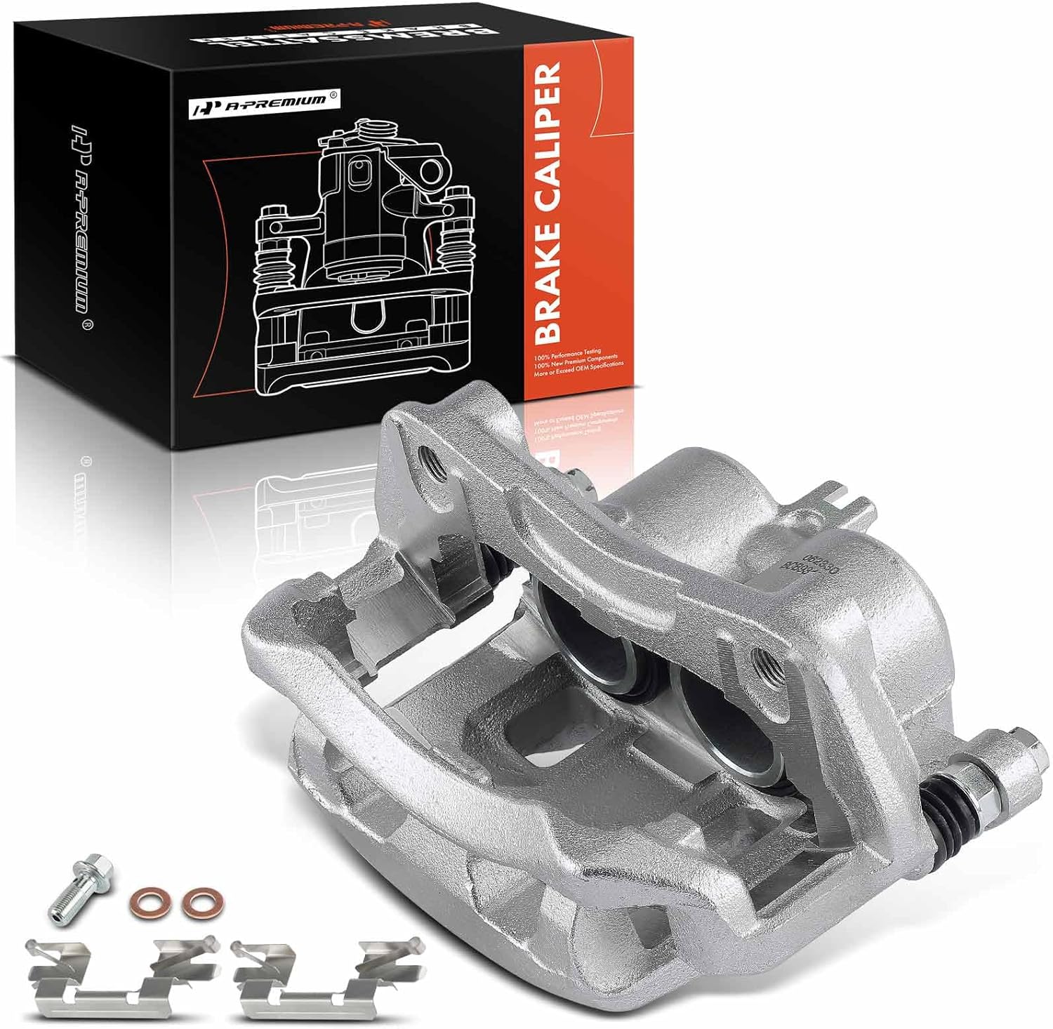 A-Premium Disc Brake Caliper Assembly with Bracket Compatible with Nissan and Suzuki Models - Frontier 2005-2025, Pathfinder 2005-2012, Xterra 2005-2015, Equator - Front Right Passenger Side