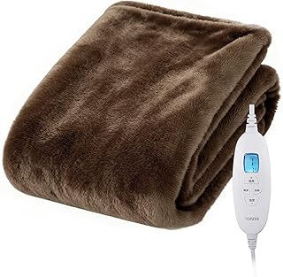 電気毛布 掛け敷き兼用 【『andGIRL』2025年秋号掲載】 TOPZEE 電気ブランケット 188×130cm 両面フランネル 電気毛布 敷き 掛け ダニ退治 洗える 電気敷き 電気膝掛け 省エネ 10段階温度調節 1-9Hタイマー 電気敷毛布 電気掛け毛布 ふわふわ 電気膝掛け 冷え性対策グッズ 暖房器具 過熱保護 PSE認証済み（ブラウン）