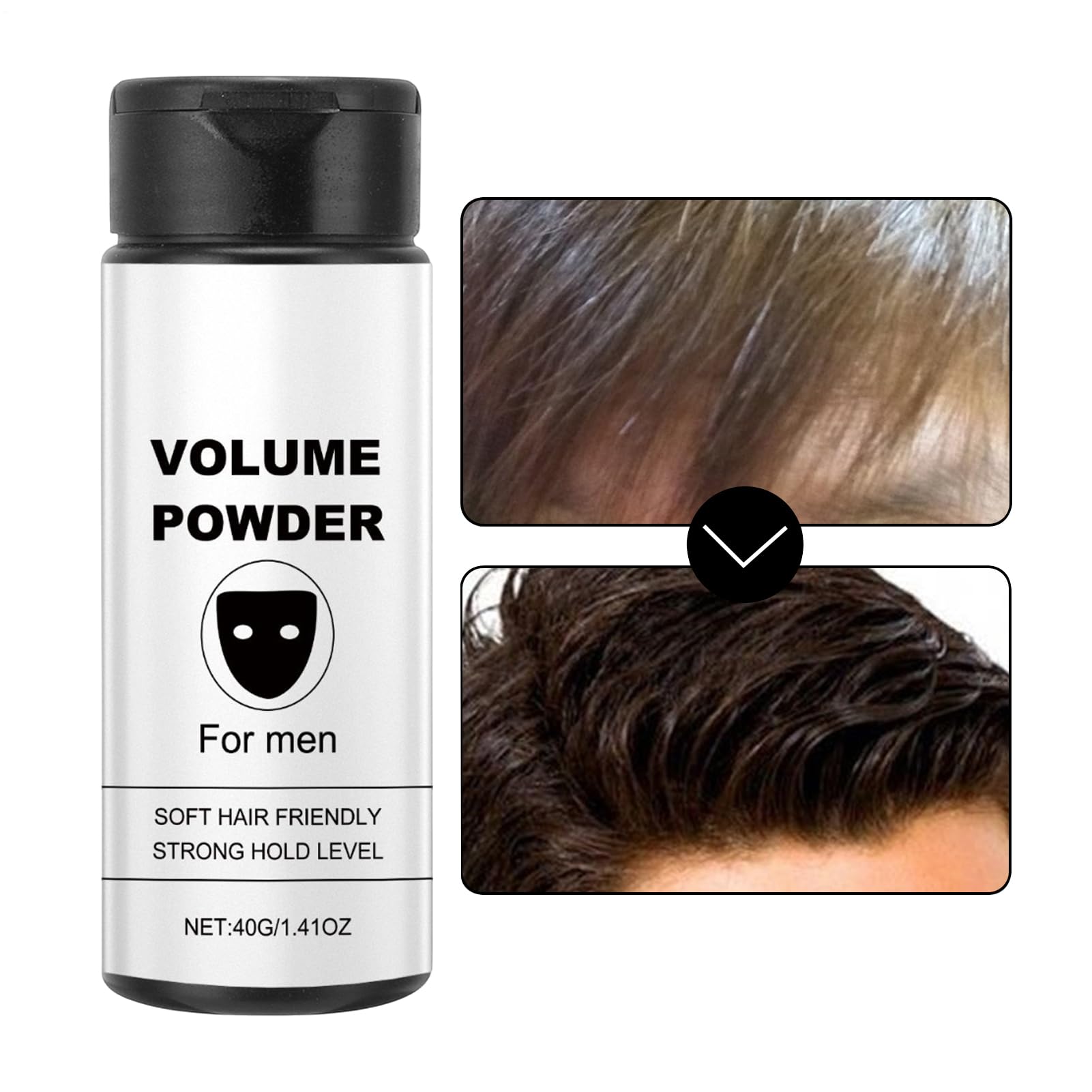 2 x puder do stylizacji włosów, puder do stylizacji włosów dla mężczyzn, stylizacja włosów i wosk objętościowy z efektem matowym, puder do włosów, naturalny proszek do włosów, długotrwały proszek do