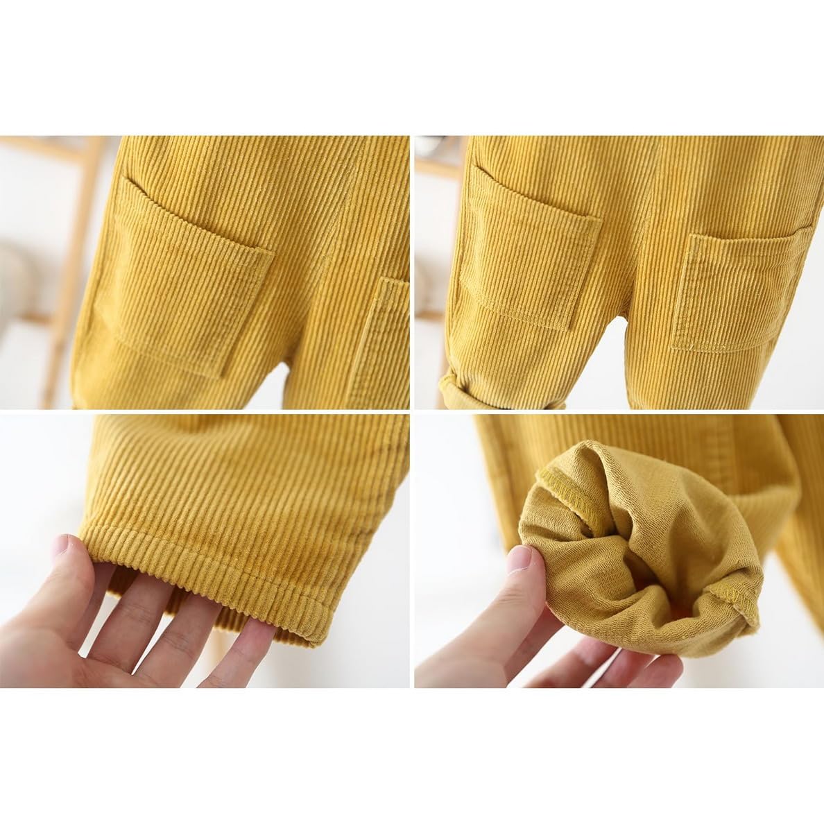 Salopette in velluto a coste per bambina e ragazzo, pantaloni con bretelle morbide, tuta intera, salopette con tasca frontale