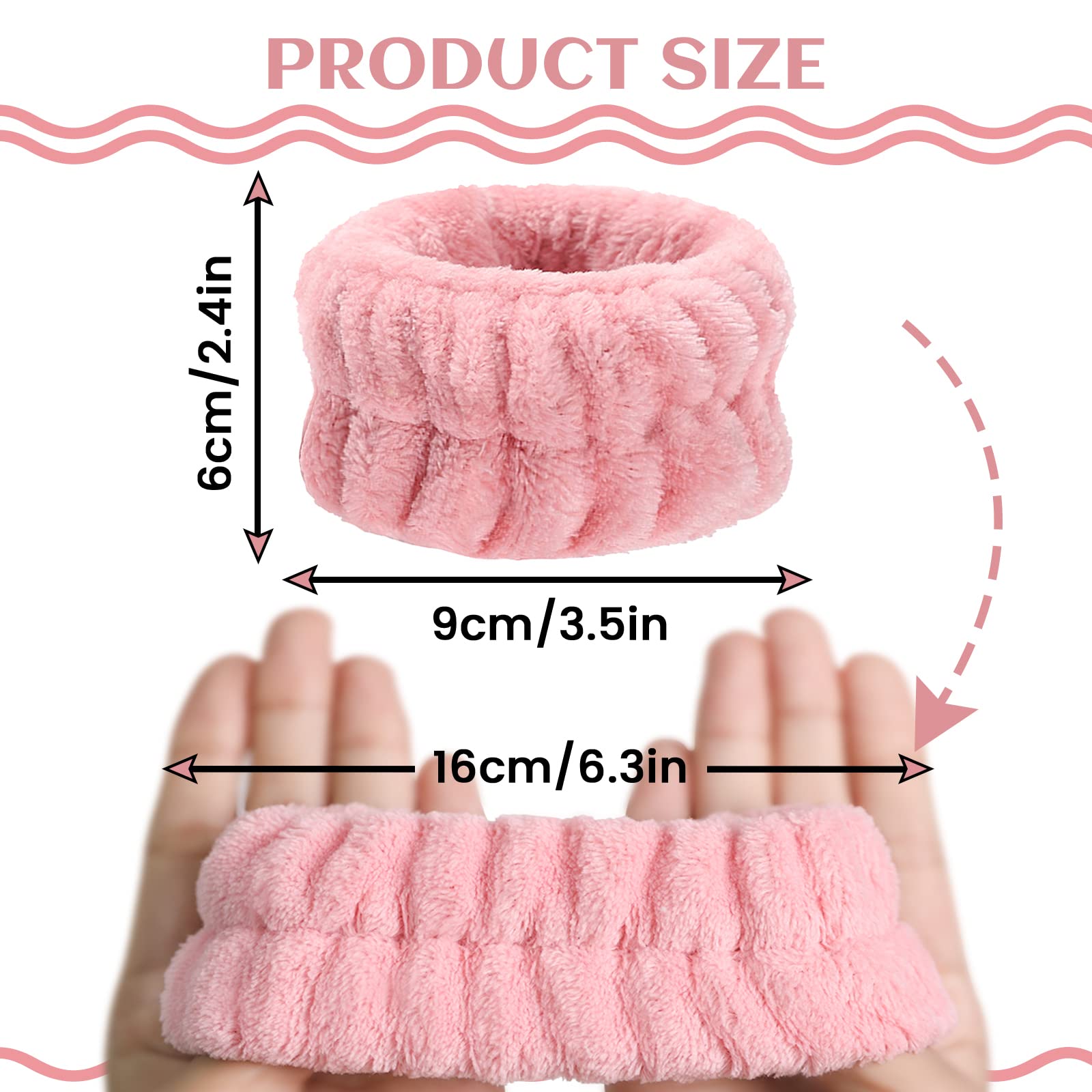 Lot De 8 Bandeaux Spa Microfibre - Absorbants Et Confortables - Pour Femmes Et Filles