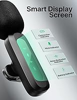 Vista 4 de Micrófono Lavalier inalámbrico para iPhone, iPad, USB-C, 2 micrófonos de solapa pequeña con adaptador, Bluetooth TikTok, micrófonos de redes