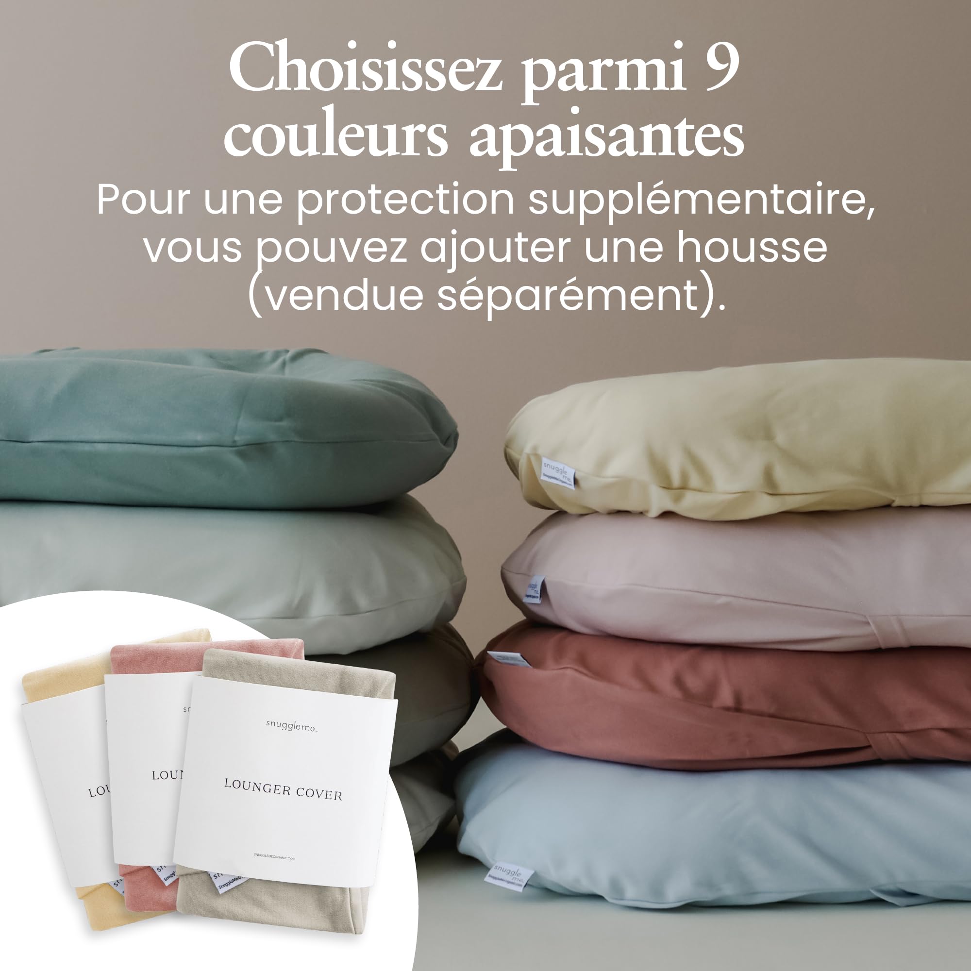 snuggle me® Nid d'ange Bébé (0-9 Mois) - Centre Non rembourré imitant Un câlin - Coton Biologique Haut de Gamme avec Rembourrage en Fibres, 100% Lavable en Machine, Sac de Voyage Inclus (Honey)