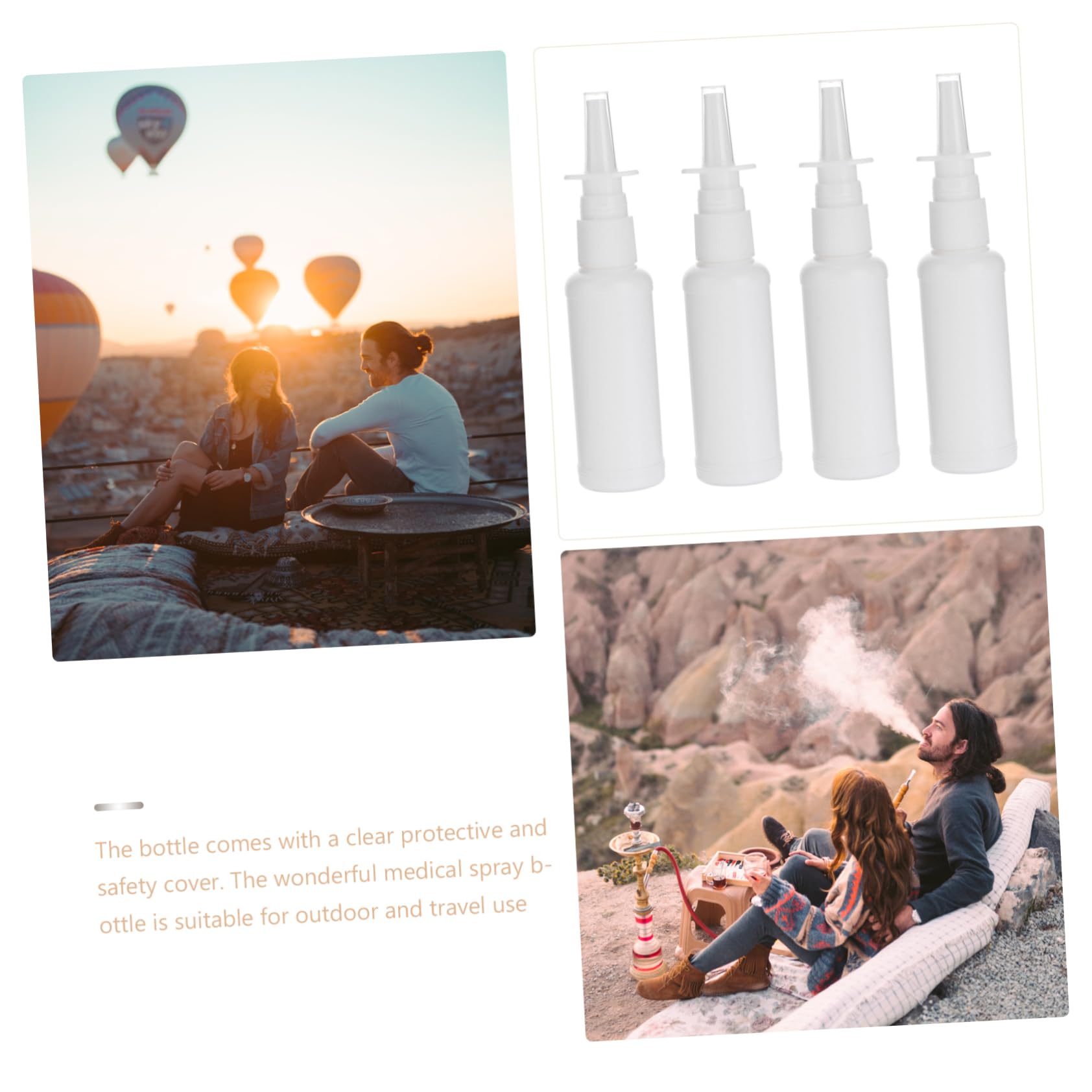 200 Stück Weiße 50ml Pe Sprühflaschen mit Schutzkappe